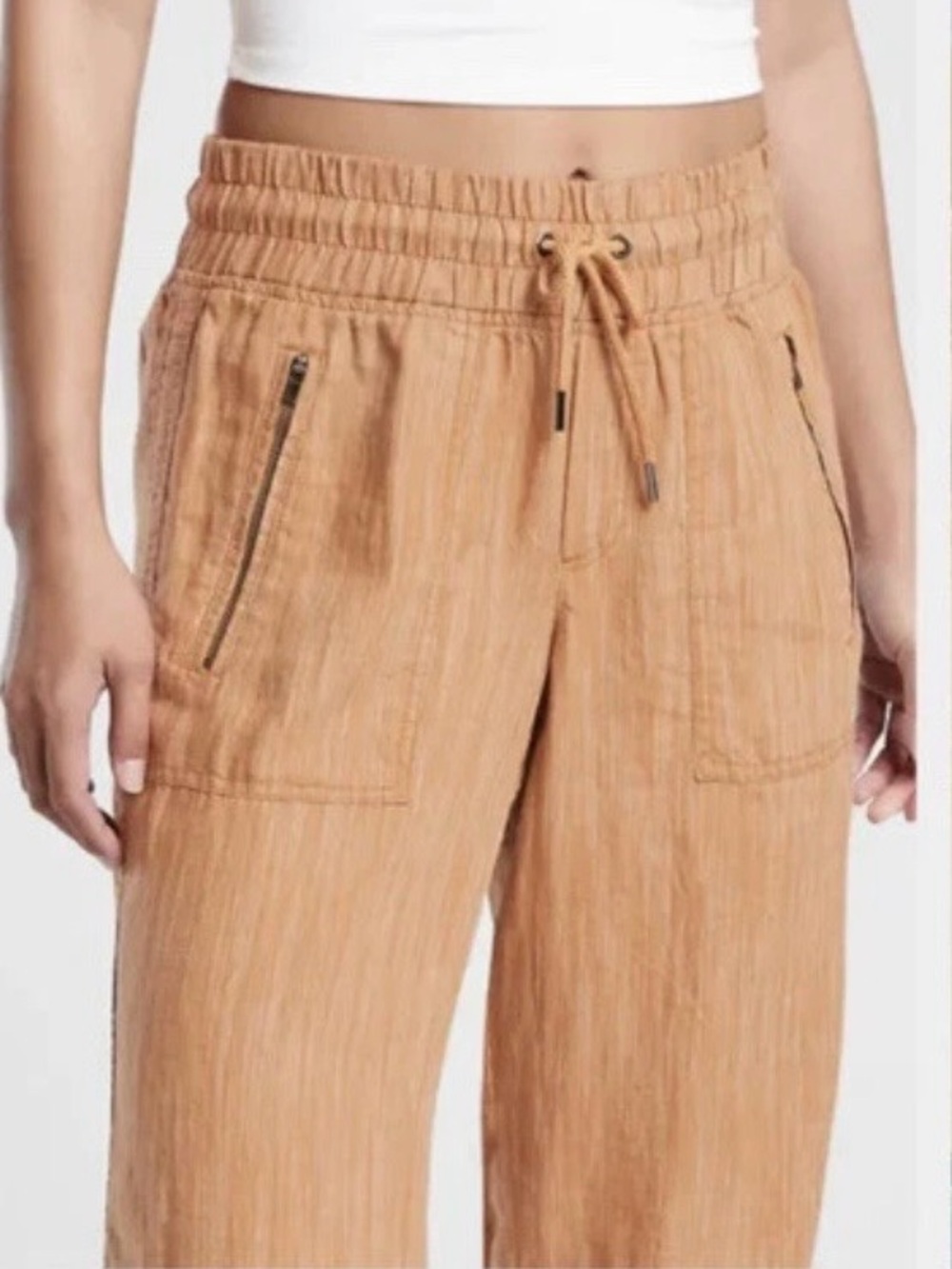 Athleta Cabo Linen Women's Drawstring Pants - 8P